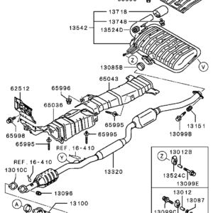 Глушитель раздвоенный Mitsubishi Lancer 10 дорест
