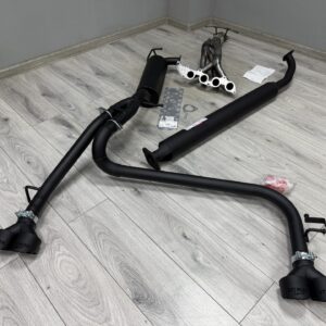 Выхлоп Ford Focus 2 1.8-2.0L, раздвоенный, серия Mute, фрезерованный коллектор, с насадками Выхлоп Ford Focus 2 1.8-2.0L, раздвоенный, серия Mute, фрезерованный коллектор, с насадками